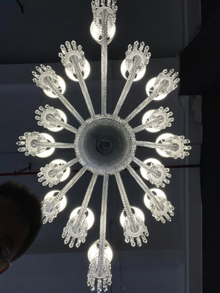 16 Lights Replica Ellipse Baccarat Crystal Lighting Dining Room Chandelier with Lampshades