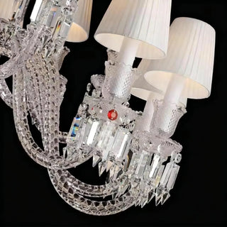 16 Lights Replica Ellipse Baccarat Crystal Lighting Dining Room Chandelier with Lampshades