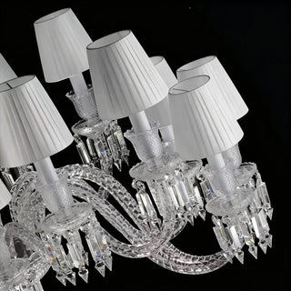 16 Lights Replica Ellipse Baccarat Crystal Lighting Dining Room Chandelier with Lampshades