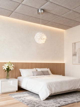Clear Natural Crystal Stone Pendant Light