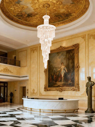 Crystal Stairwell Chandelier 30'' W 72'' H