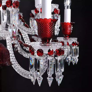 Customize 40 Lights Replica Zenith Chandelier Clear & Red Baccarat Crystal Lighting