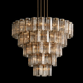 Delsie 48” Round Tiered Smoke Glass Chandelier XS2024-30702D48S