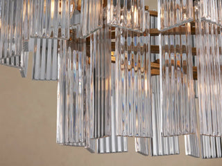 Delsie 63” Oval Smoke Glass Chandelier XS2024-30701L63S