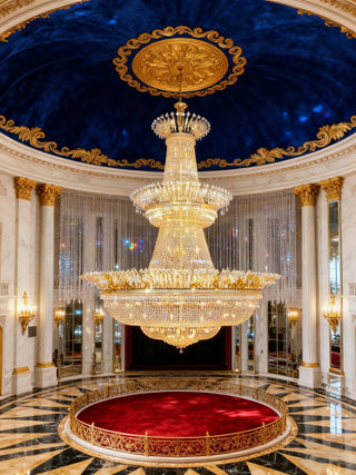 Extra Large Foyer Crystal Chandelier Lighting 98"W 134"H