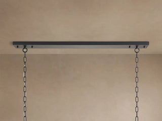 French Art Deco Tiered K9 Crystal Rectangular Chandelier