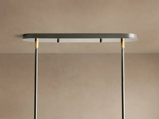 French-Inspired Fabric Shade Linear Chandelier