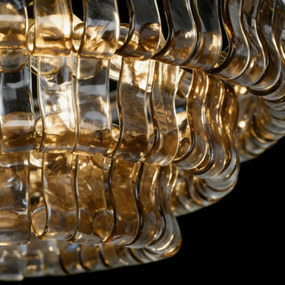 Ghiaccio Glass 36" Round Chandelier - Organic Modern Luxury Light for Home & Commercial Spaces