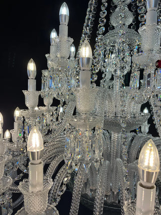 Long 24 Lights Replica Clear Zenith Baccarat Chandelier Crystal Lighting