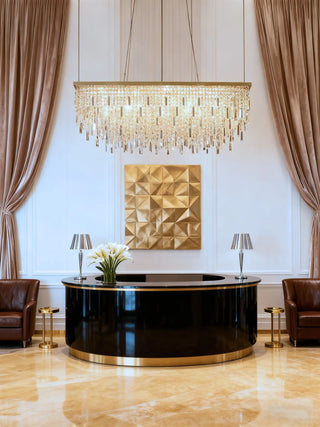 Modern Crystal Ceiling Chandelier 24"W 20"H