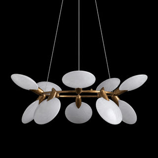 Modern Hand-Blown Glass Round LED Chandelier