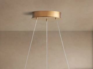 Modern Hand-Blown Glass Round LED Chandelier