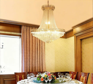 Modern luxury K9 crystal basket chandelier for the hotel 35"W 43"H