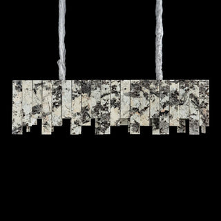 Modern Snowcrest White Luxury stone Linear Chandelier