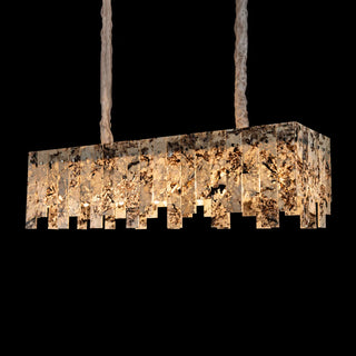 Modern Snowcrest White Luxury stone Linear Chandelier