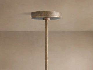 Modern Textured Cast Brass Round Chandelier