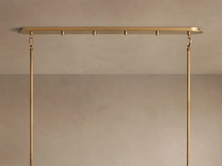 Modern Tiered Reeded Glass Oval Chandelier