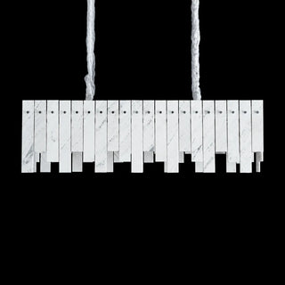 Modern Yugoslav White Luxury Stone Linear Chandelier