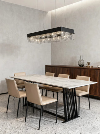Sky Cycles Rectangle Crystal Chandelier 20"W 6"H