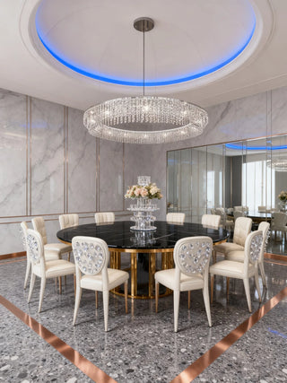 Sky Cycles Round Crystal Chandelier 79"W 6"H