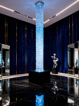 Waterfall Swarovski Crystal Chandelier Lighting  72" W 96"H