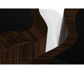 Luxury Hammered Brass Coffee Table with Wave Sculptural Design & Artisan Craftsmanship