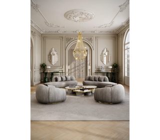 Luxury Calacatta Marble Coffee Table with Black Sculptural Base & Modern Design