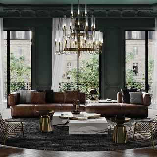 Luxury Black & White Coffee Table with Sculptural Design & High Gloss Finish