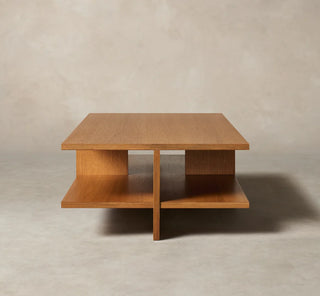 Arte Rectangular Coffee Table | White Oak Wood
