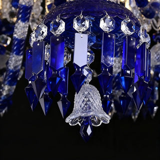 24 Lights Baccarat Chandelier Blue & Clear Baccarat Crystal Lighting