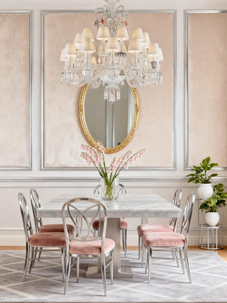 24 Lights Baccarat Crystal Chandelier with Lampshades