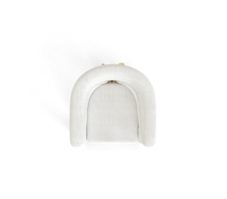 Elara Curved Sculptural Polished Brass Luxury Dining Chair