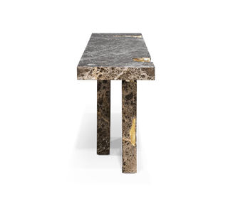 Empire Consoles Hammered Gilded Brass Entryways Cabinet Table