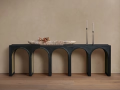Hattie Oak Entrance Console Table Country Entryway Table
