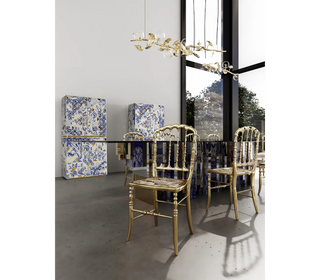 Emporium Gold Surrealist Cast Aluminium Sculpture Dining Chair