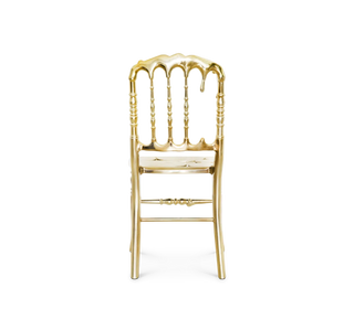 Emporium Gold Surrealist Cast Aluminium Sculpture Dining Chair