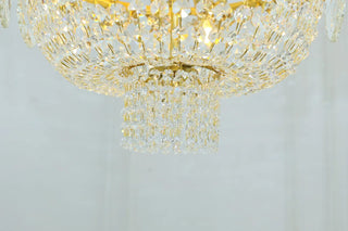 24X30 Inch Classical French Empire Brass and Crystal Chandelier