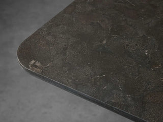 Finley Dining Table: Modern Minimalist Stone Top Column Base Dining Table
