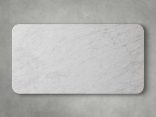 Finley Dining Table: Modern Minimalist Stone Top Column Base Dining Table