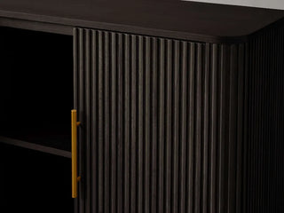 Finley Wood Sideboard & Media Console: Minimalist Fluted Wood Storage Furniture