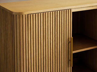 Finley Wood Sideboard & Media Console: Minimalist Fluted Wood Storage Furniture