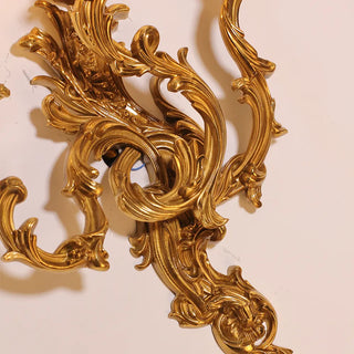 3 Lights French Retro Brass Wall Lamp Indoor Decorative Copper Wall Sconce