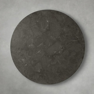 Finnley Round Marble-Top Dining Table – Artisan Iron Base Modern Design