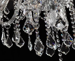 30 Lights Big Glass Chandelier for Foyer 47"W   61" H