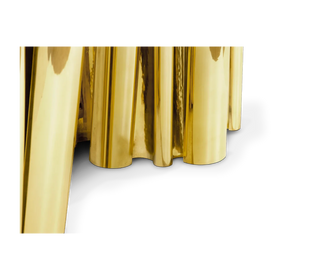 Fortuna Sculptural Brass Dining Table – Seats 8, 10, 12 or 14