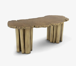 Fortuna Tree-Ring Brass Sculptural Luxury Desk