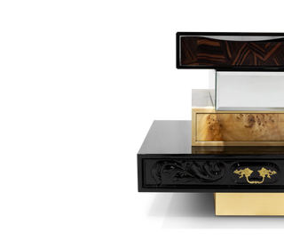 Frank Surreal Multi-Veneer Layered Luxury Nightstand