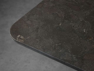 Finley Dining Table: Modern Minimalist Stone Top Column Base Dining Table