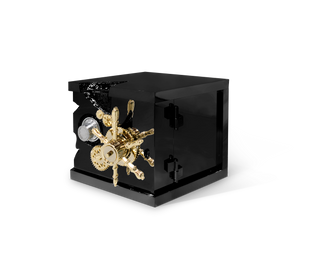 Luxury Portable Jewelry Safe with Secret Dial Lock & Gold-Plated Brass Gear Design