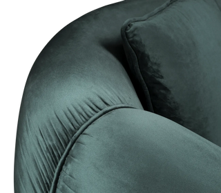 Luxury Sculptural Armchair with Polished Brass Accents & Vintage Contemporary Design